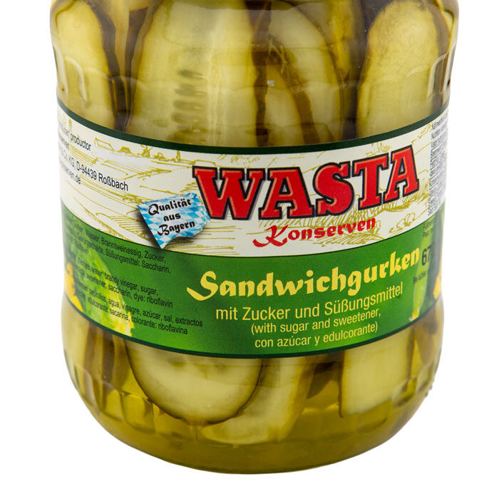 Sandwichgurken im Glas 720ml von WASTA