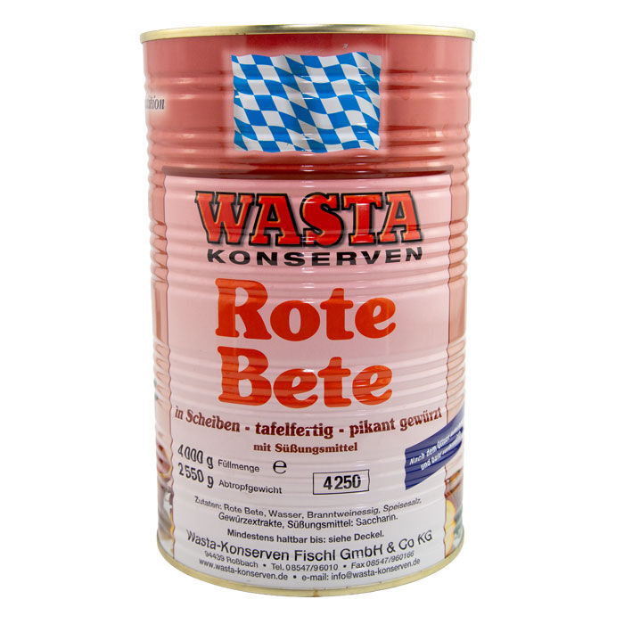 Rote Bete in Scheiben in Dose 5L von WASTA