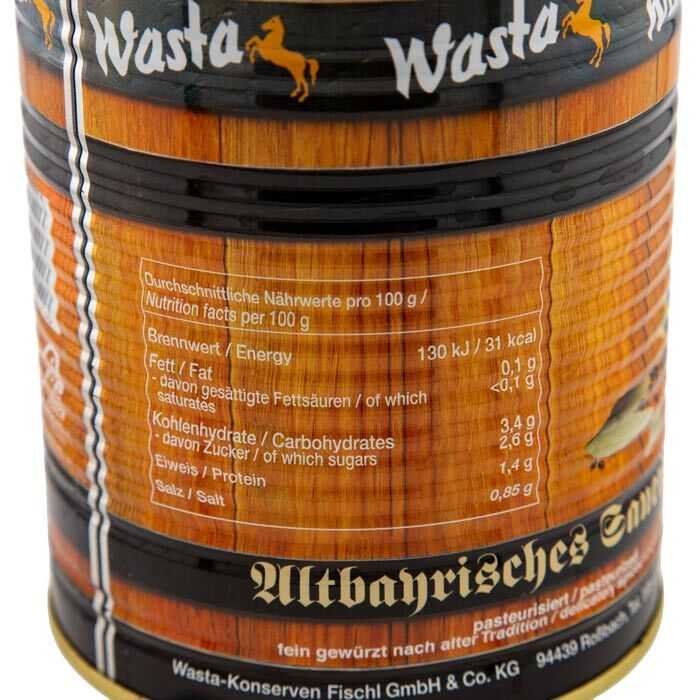 Altbayrisches Sauerkraut in Dose 850ml von WASTA (MHD 31.12.2026)
