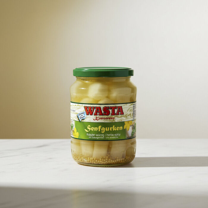 Senfgurken Kräuter-würzig im Glas 720ml von WASTA