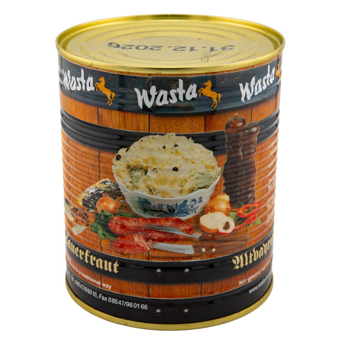 Altbayrisches Sauerkraut in Dose 850ml von WASTA (MHD 31.12.2026)